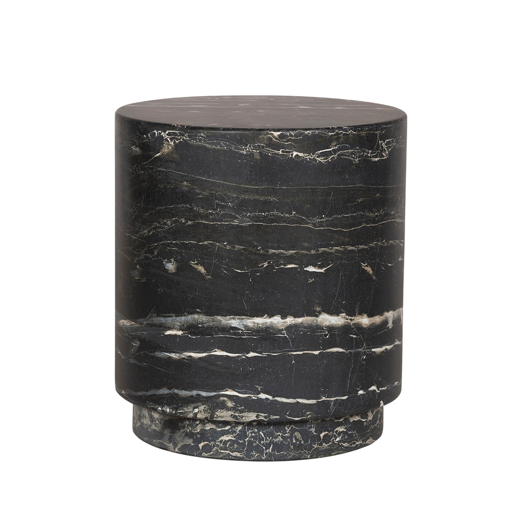 Drummond Black Marble Side Table