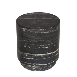 Drummond Black Marble Side Table