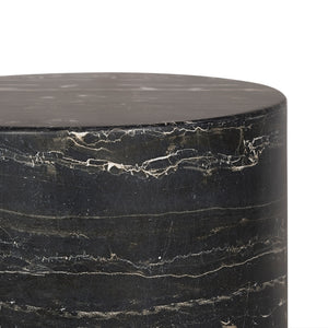 Drummond Black Marble Side Table