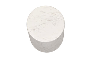 Bonham White Marble Side Table